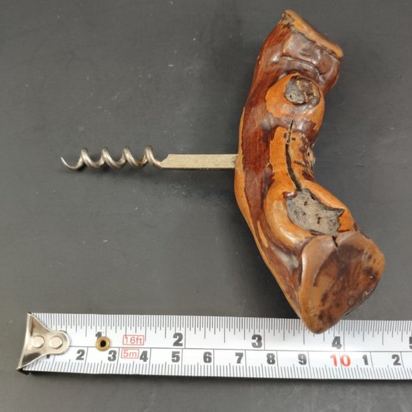 Vintage Grape Vine Root Burlwood Bottle Corkscrew - Picture 5 of 6